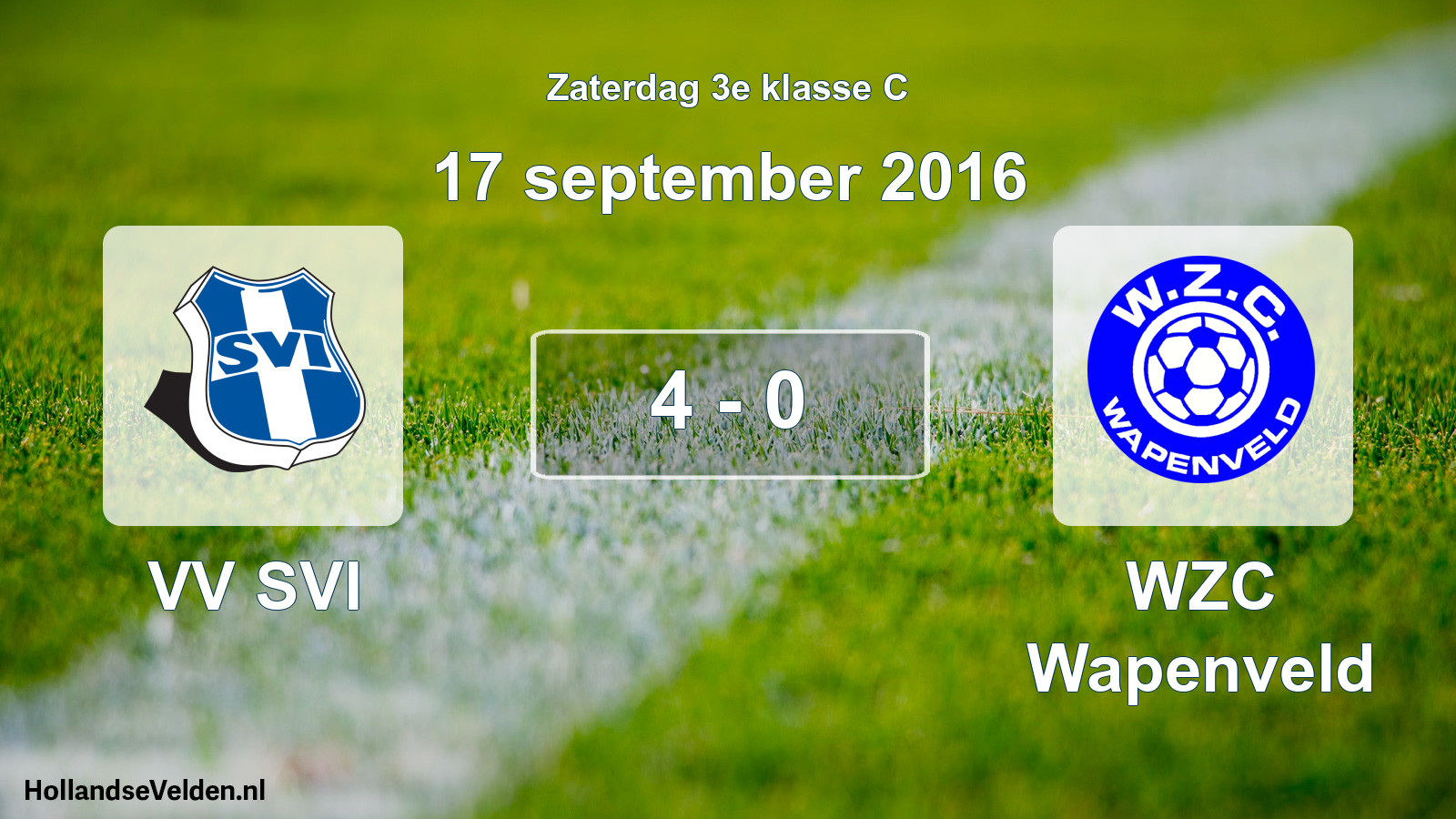 Total number of matches played: VV SVI - WZC Wapenveld 4 - 0 (17 September 2016)