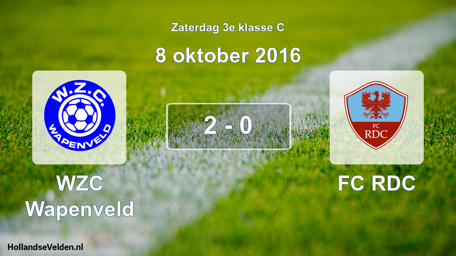 Total number of matches played: WZC Wapenveld - FC RDC 2 - 0 (8 October 2016)