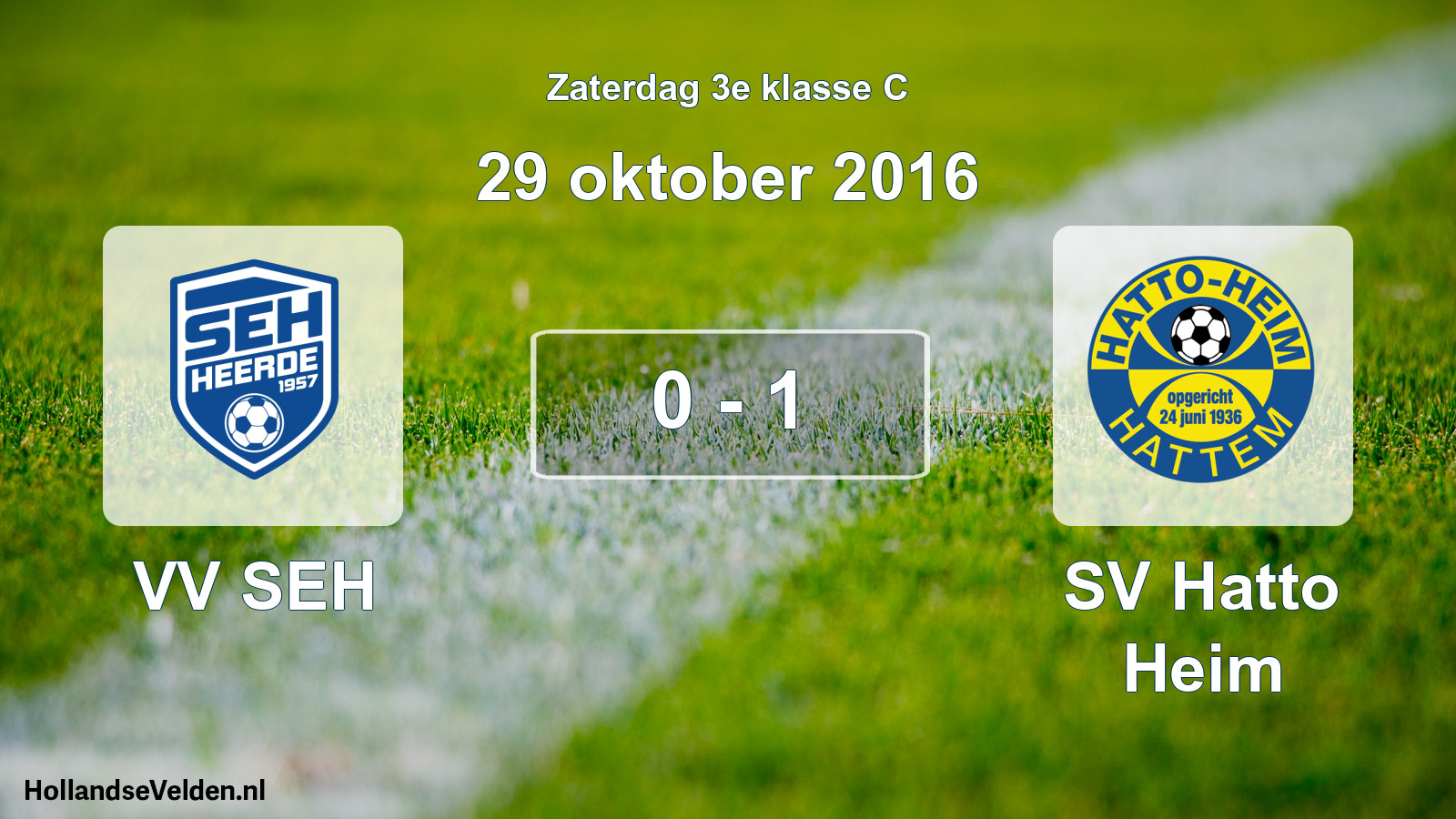Total number of matches played: VV SEH - SV Hatto Heim 0 - 1 (29 October 2016)