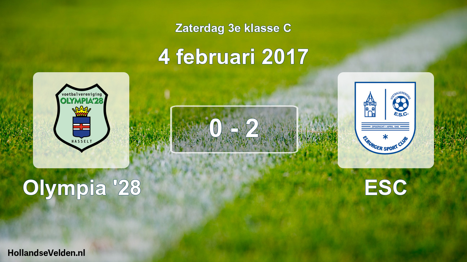 Total number of matches played: Olympia '28 - ESC 0 - 2 (4 February 2017)