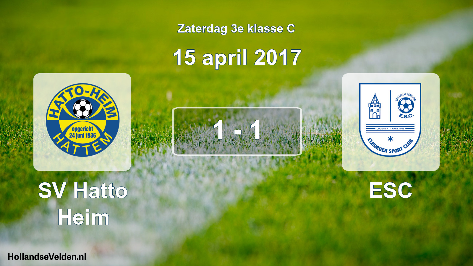 Total number of matches played: SV Hatto Heim - ESC 1 - 1 (15 April 2017)