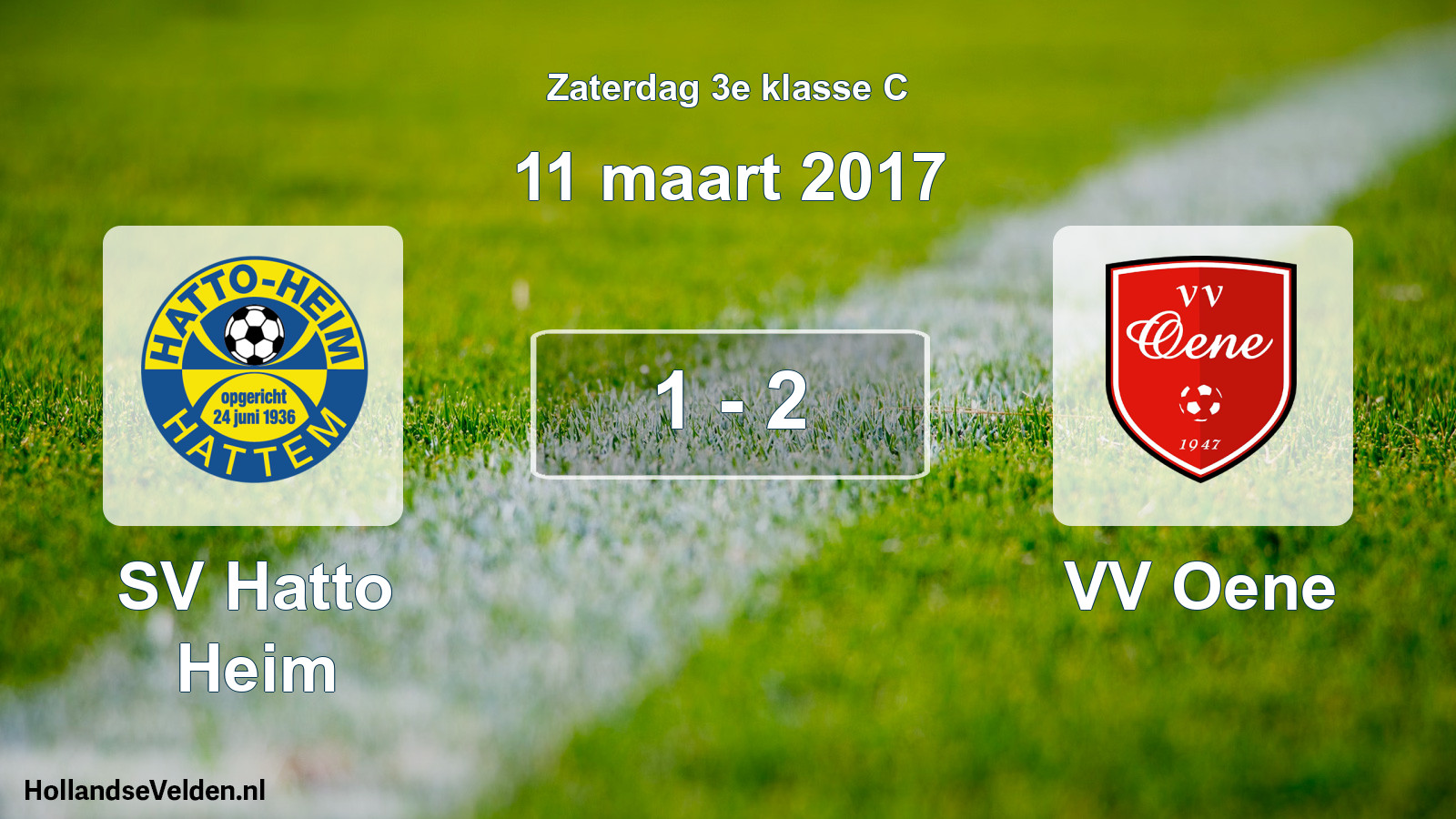 Total number of matches played: SV Hatto Heim - VV Oene 1 - 2 (11 March 2017)