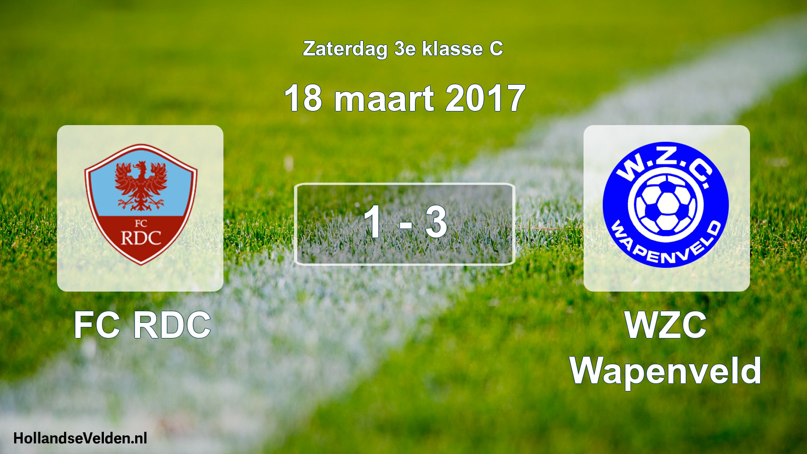 Total number of matches played: FC RDC - WZC Wapenveld 1 - 3 (18 March 2017)