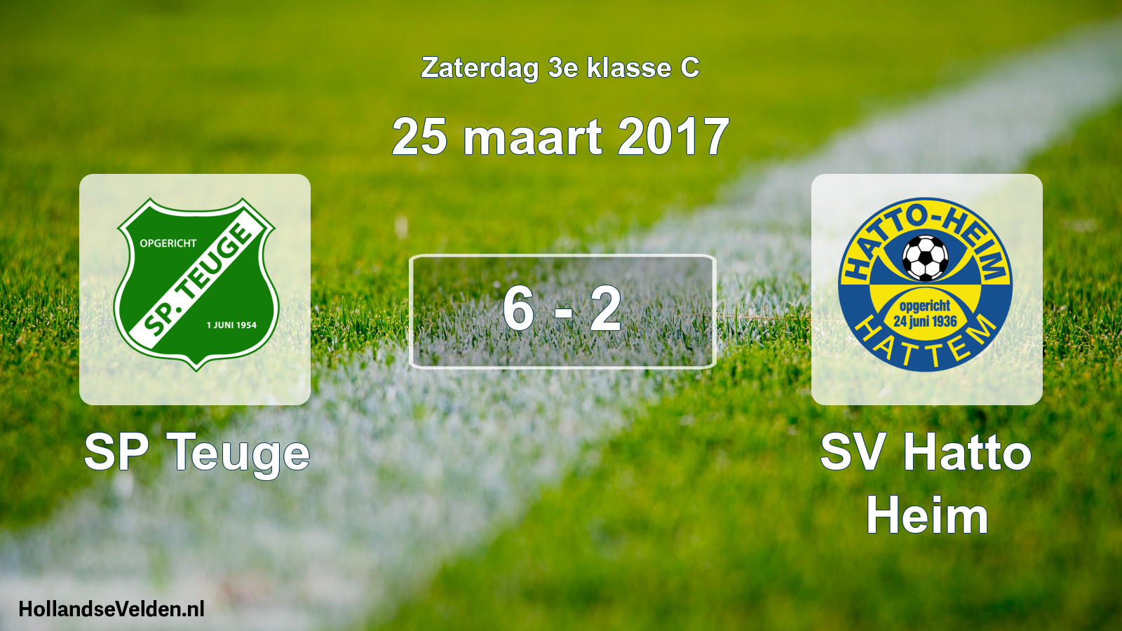 Total number of matches played: SP Teuge - SV Hatto Heim 6 - 2 (25 March 2017)