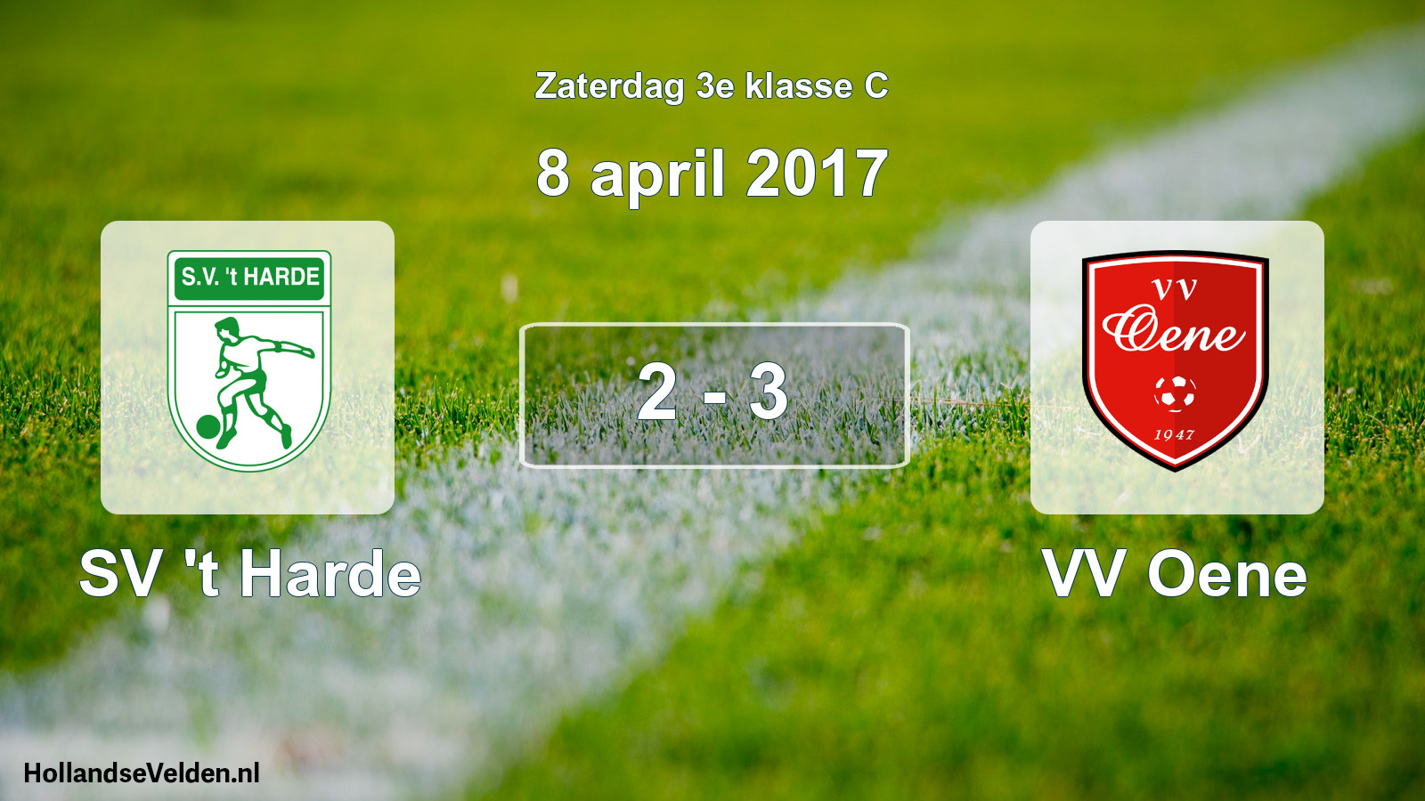 Total number of matches played: SV 't Harde - VV Oene 2 - 3 (8 April 2017)