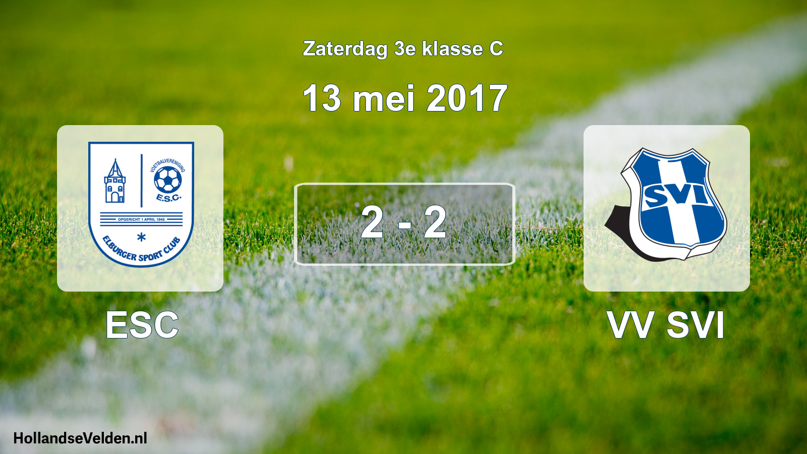 Total number of matches played: ESC - VV SVI 2 - 2 (13 May 2017)