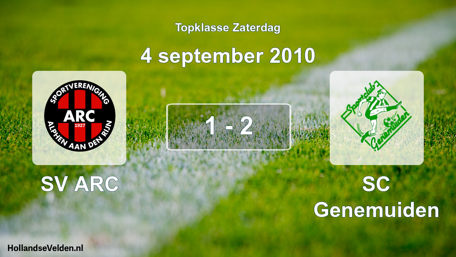 Total number of matches played: SV ARC - SC Genemuiden 1 - 2 (4 September 2010)