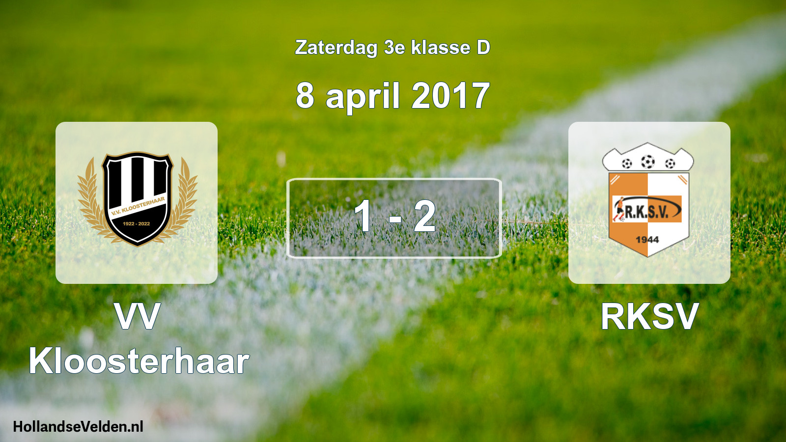 Total number of matches played: VV Kloosterhaar - RKSV 1 - 2 (8 April 2017)