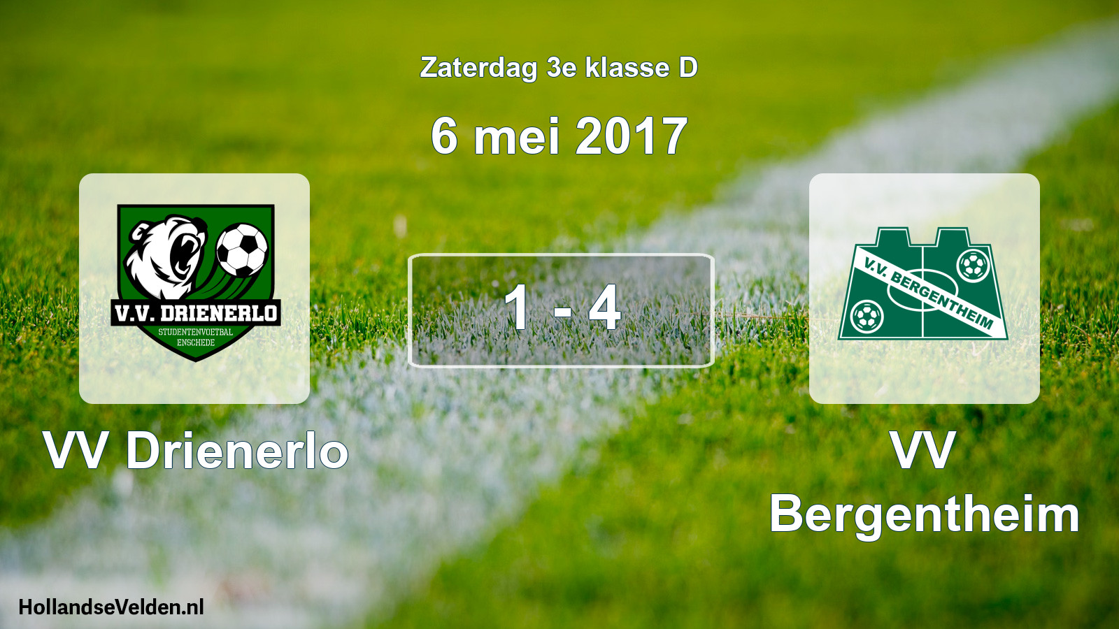 Total number of matches played: VV Drienerlo - VV Bergentheim 1 - 4 (6 May 2017)