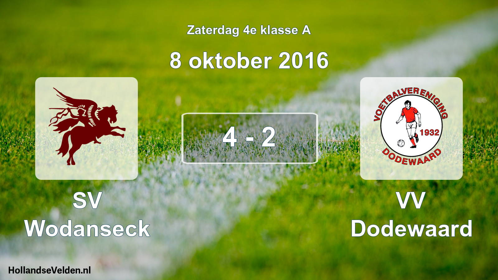 Total number of matches played: SV Wodanseck - VV Dodewaard 4 - 2 (8 October 2016)