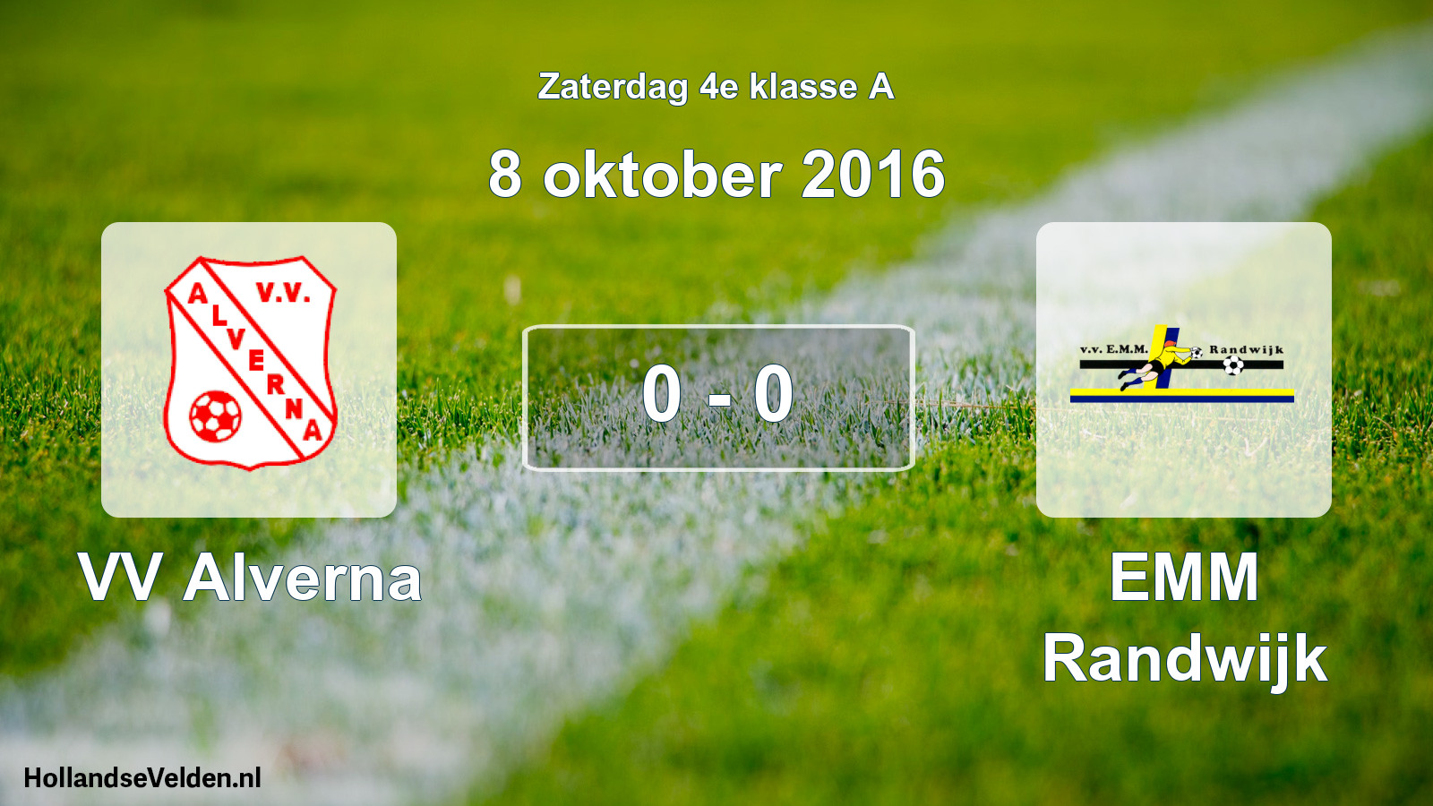 Total number of matches played: VV Alverna - EMM Randwijk 0 - 0 (8 October 2016)
