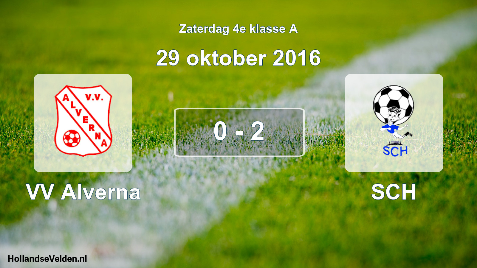 Total number of matches played: VV Alverna - SCH 0 - 2 (29 October 2016)