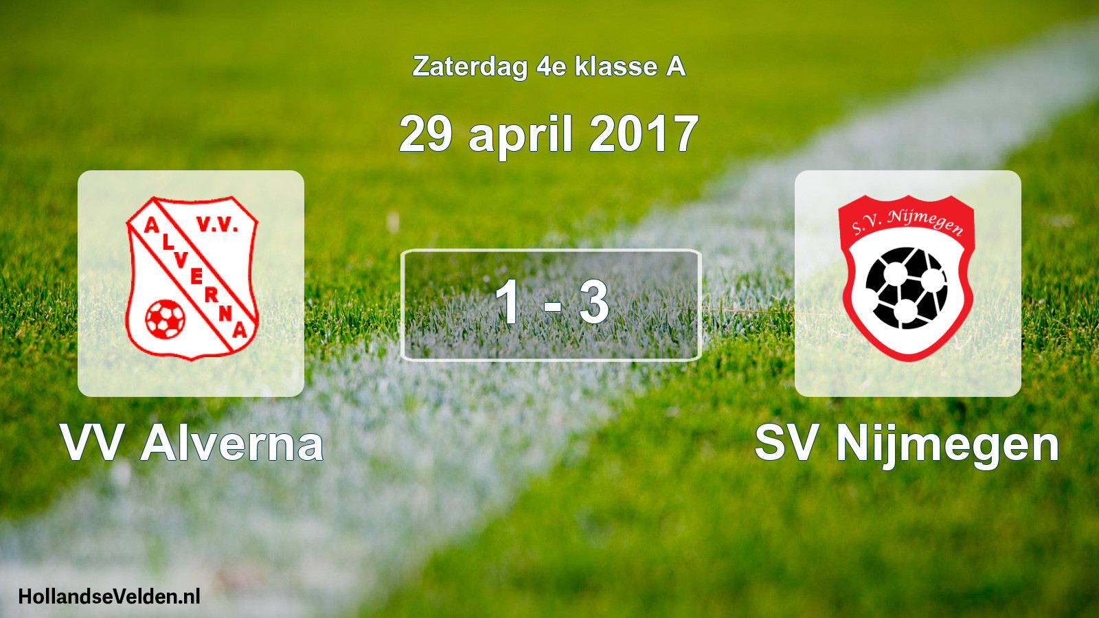 Total number of matches played: VV Alverna - SV Nijmegen 1 - 3 (29 April 2017)