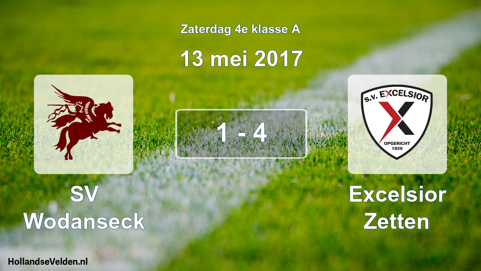Total number of matches played: SV Wodanseck - Excelsior Zetten 1 - 4 (13 May 2017)