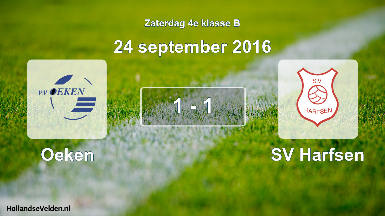 Total number of matches played: Oeken - SV Harfsen 1 - 1 (24 September 2016)