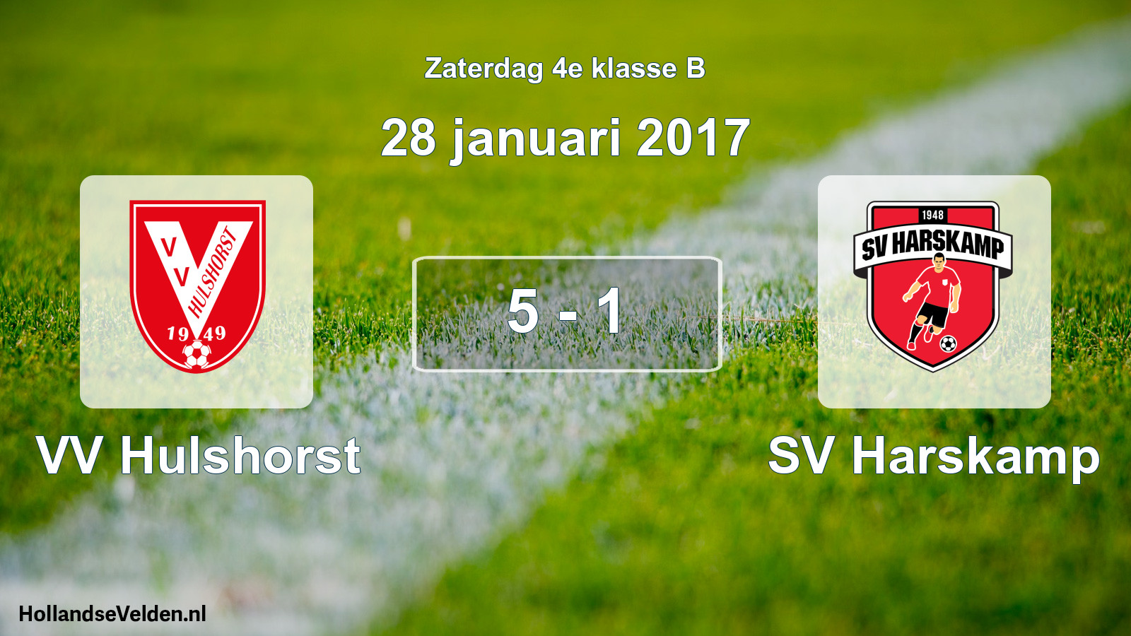 Total number of matches played: VV Hulshorst - SV Harskamp 5 - 1 (28 January 2017)