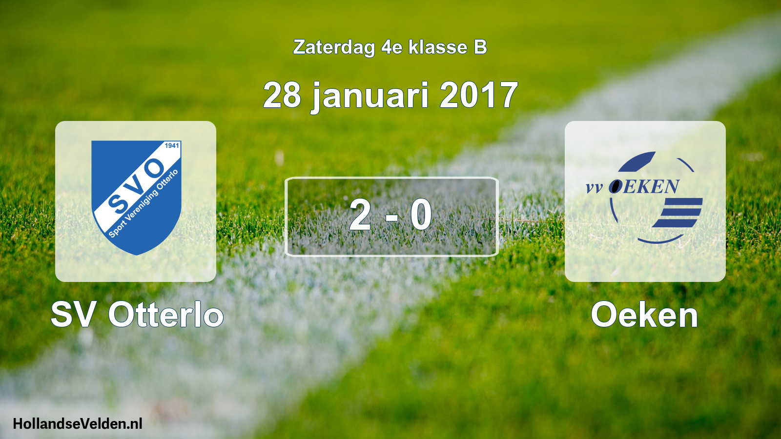 Total number of matches played: SV Otterlo - Oeken 2 - 0 (28 January 2017)