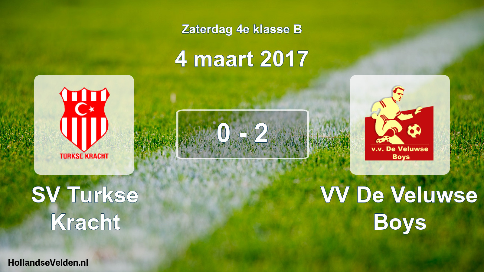 Total number of matches played: SV Turkse Kracht - VV De Veluwse Boys 0 - 2 (4 March 2017)