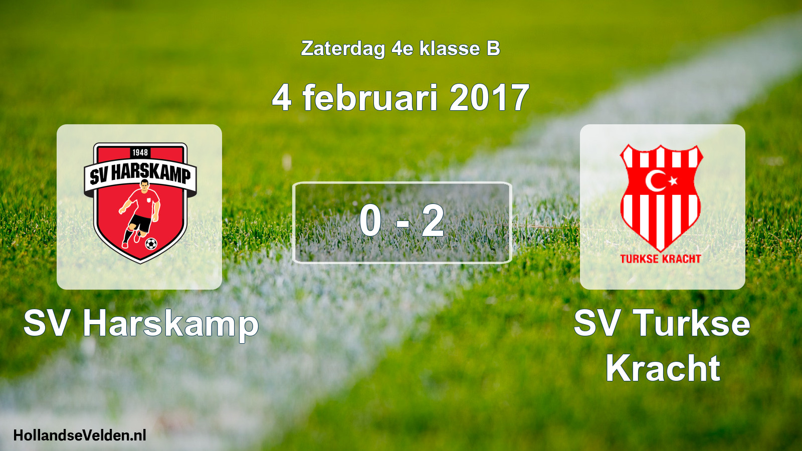 Total number of matches played: SV Harskamp - SV Turkse Kracht 0 - 2 (4 February 2017)