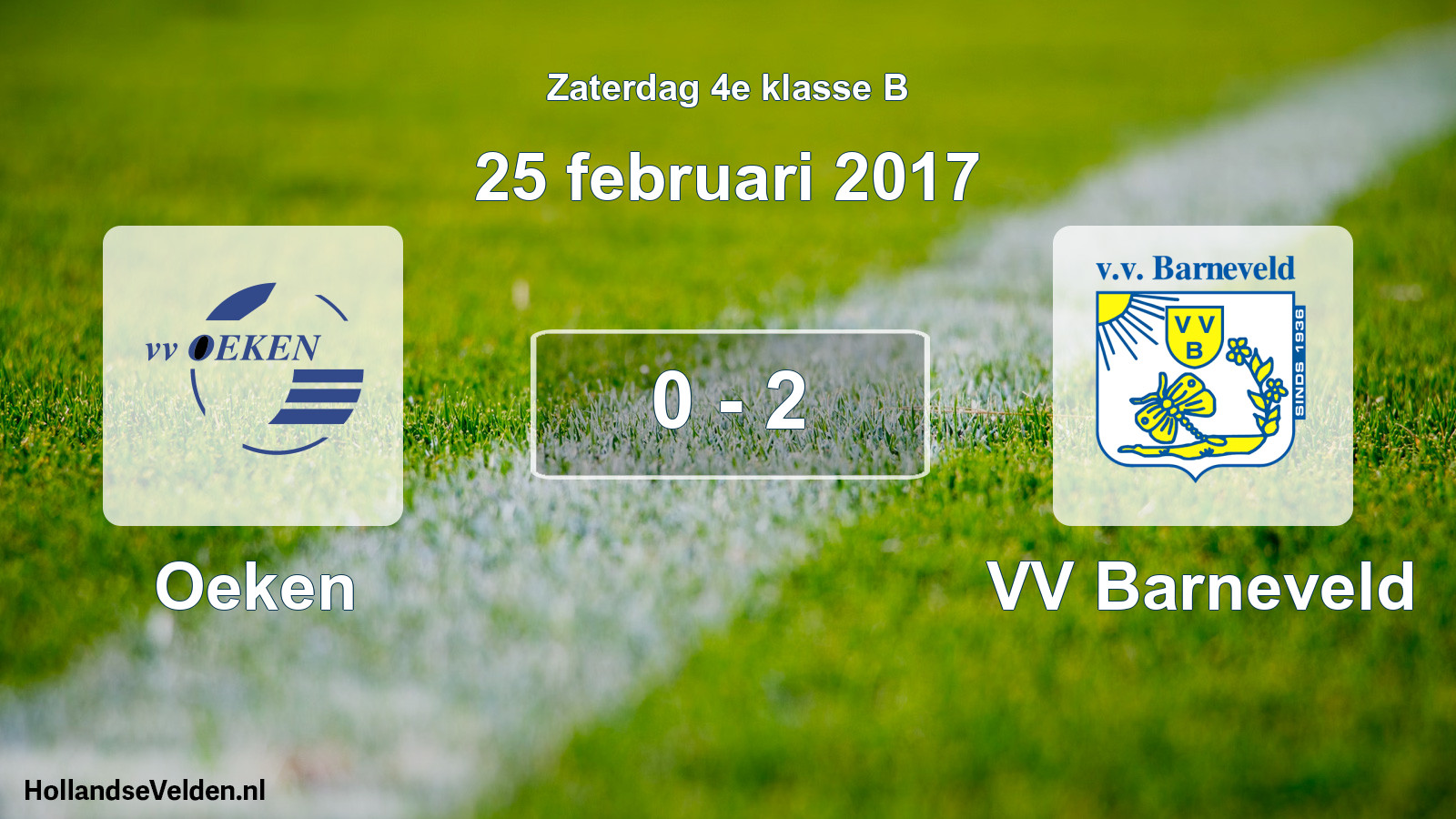 Total number of matches played: Oeken - VV Barneveld 0 - 2 (25 February 2017)
