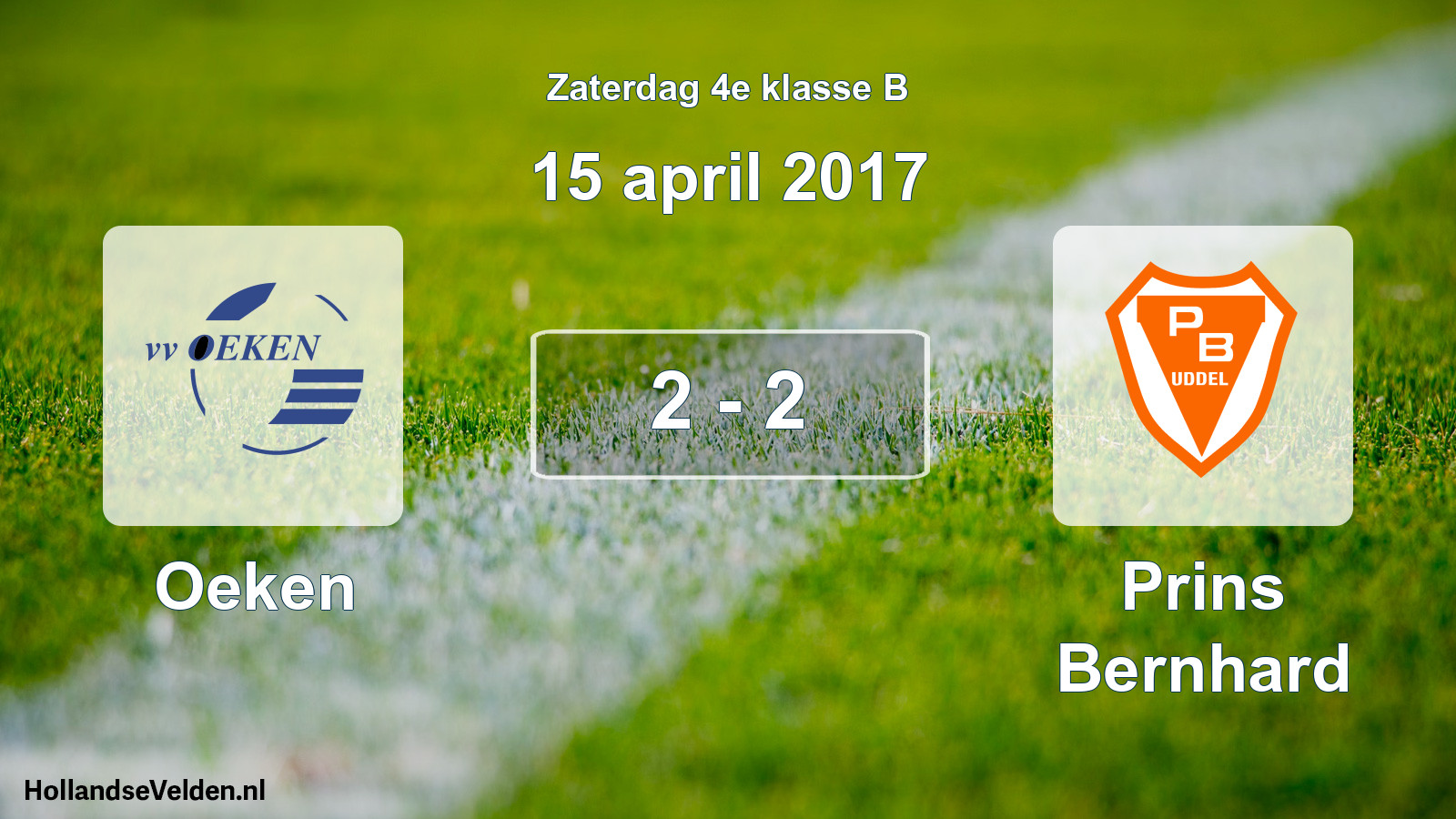 Total number of matches played: Oeken - Prins Bernhard 2 - 2 (15 April 2017)