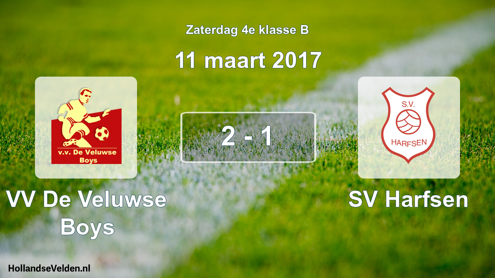 Total number of matches played: VV De Veluwse Boys - SV Harfsen 2 - 1 (11 March 2017)