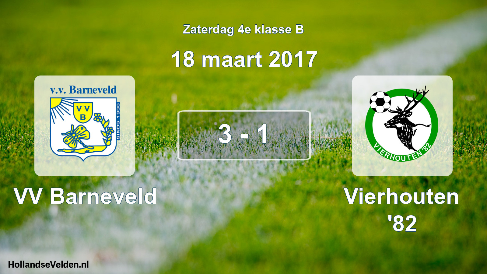 Total number of matches played: VV Barneveld - Vierhouten '82 3 - 1 (18 March 2017)