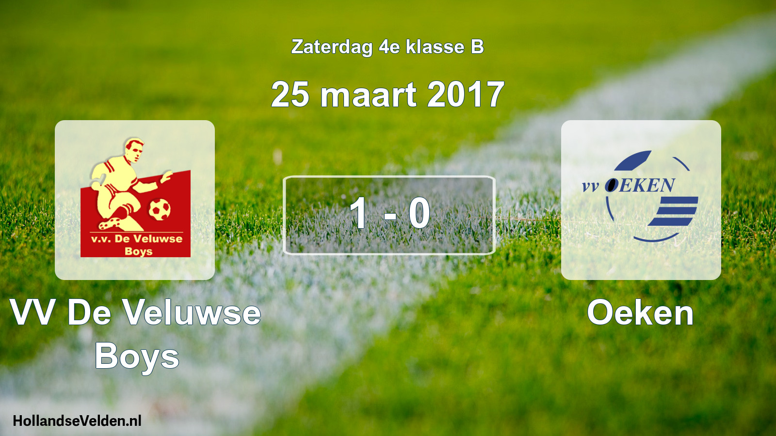 Total number of matches played: VV De Veluwse Boys - Oeken 1 - 0 (25 March 2017)