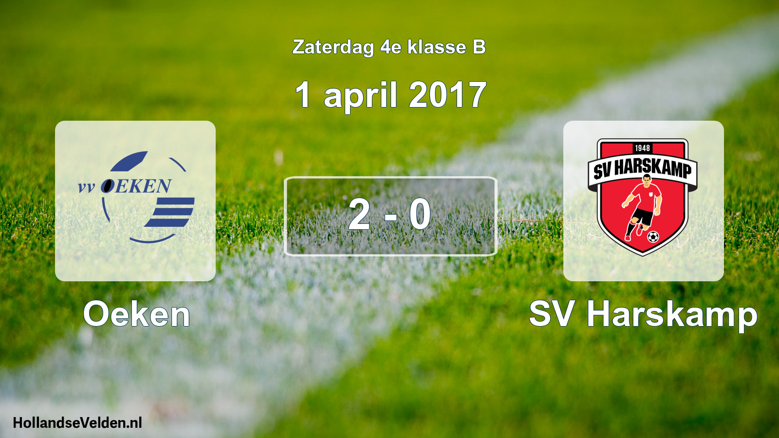 Total number of matches played: Oeken - SV Harskamp 2 - 0 (1 April 2017)