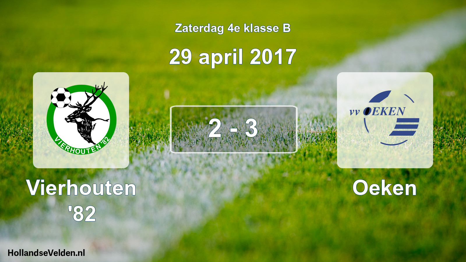 Total number of matches played: Vierhouten '82 - Oeken 2 - 3 (29 April 2017)