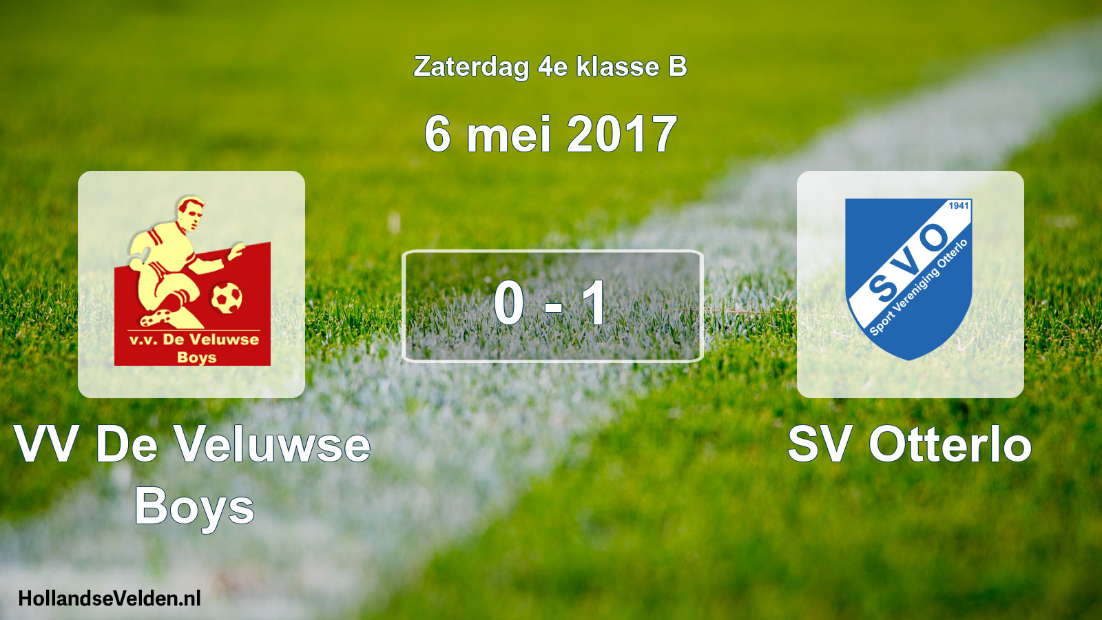 Total number of matches played: VV De Veluwse Boys - SV Otterlo 0 - 1 (6 May 2017)