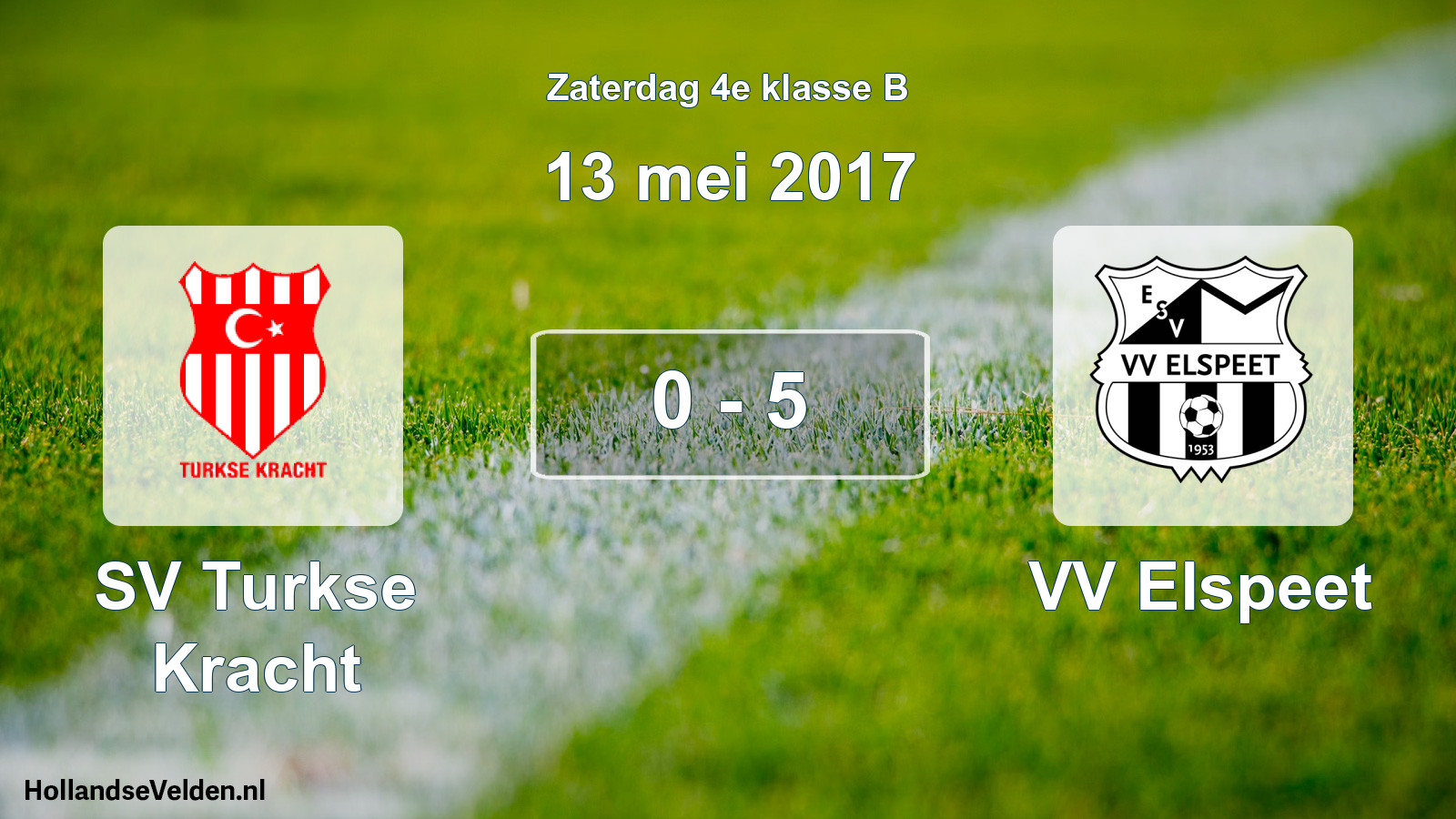 Total number of matches played: SV Turkse Kracht - VV Elspeet 0 - 5 (13 May 2017)