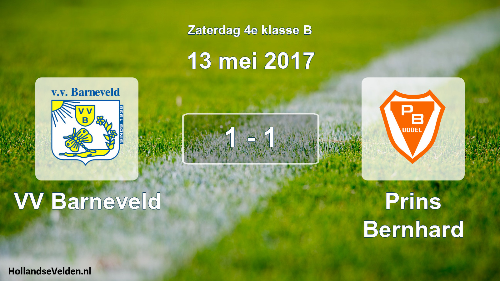 Total number of matches played: VV Barneveld - Prins Bernhard 1 - 1 (13 May 2017)