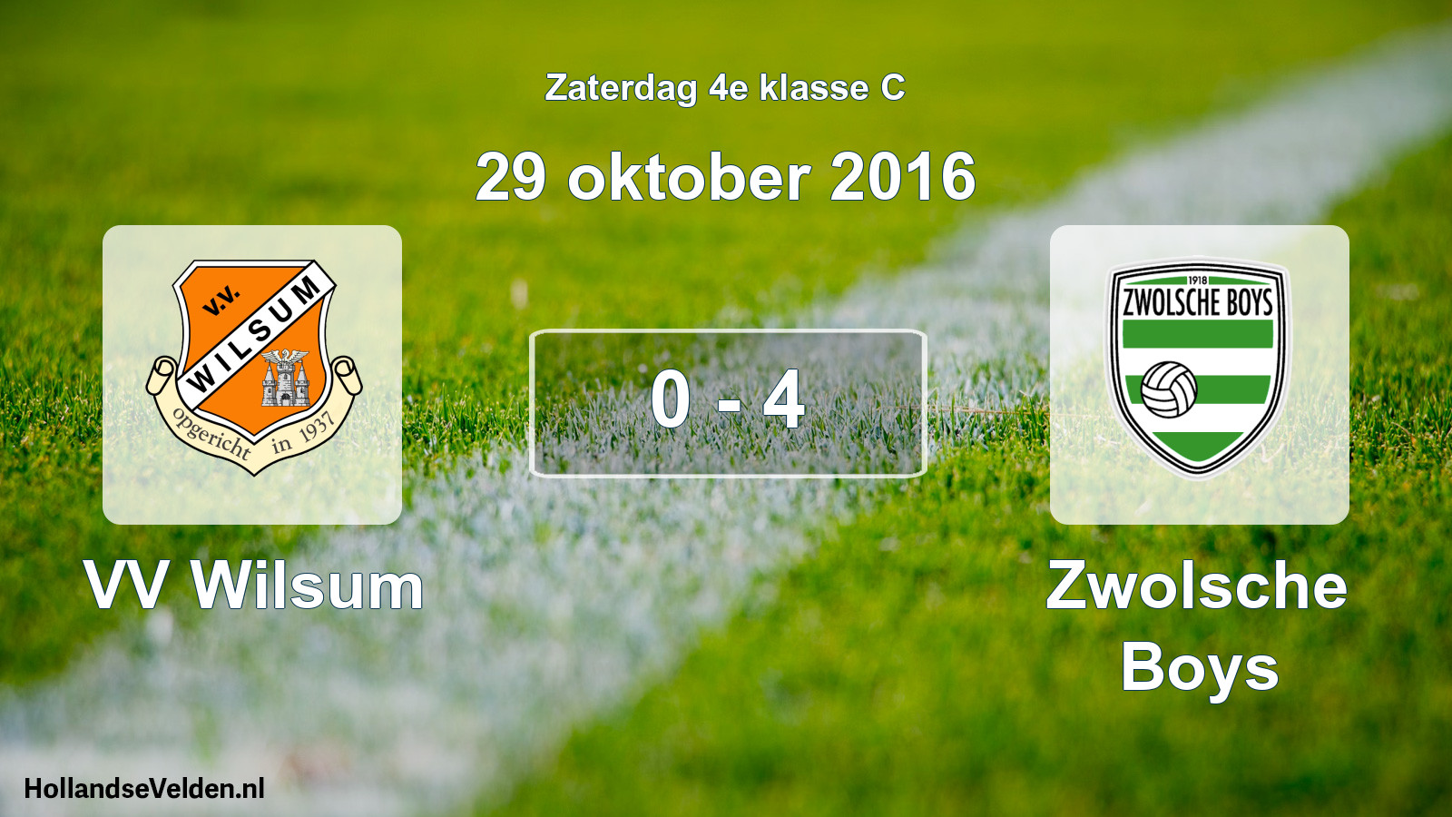 Total number of matches played: VV Wilsum - Zwolsche Boys 0 - 4 (29 October 2016)