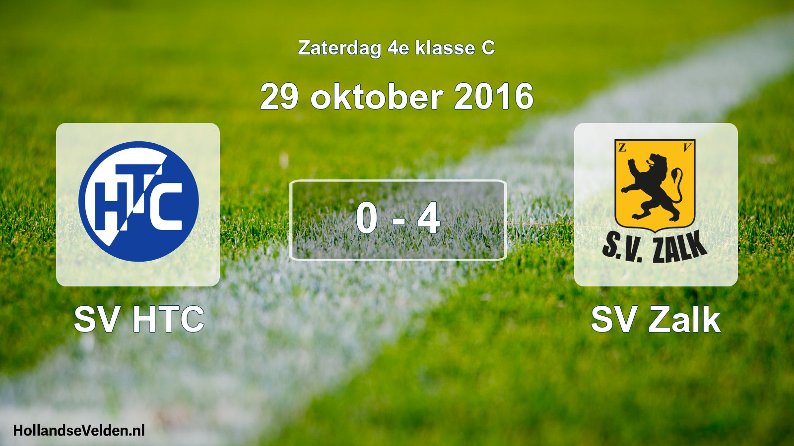 Total number of matches played: SV HTC - SV Zalk 0 - 4 (29 October 2016)