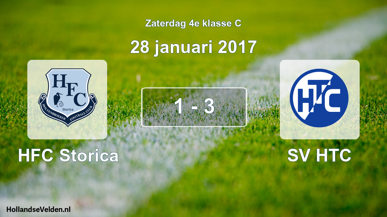 Total number of matches played: HFC Storica - SV HTC 1 - 3 (28 January 2017)