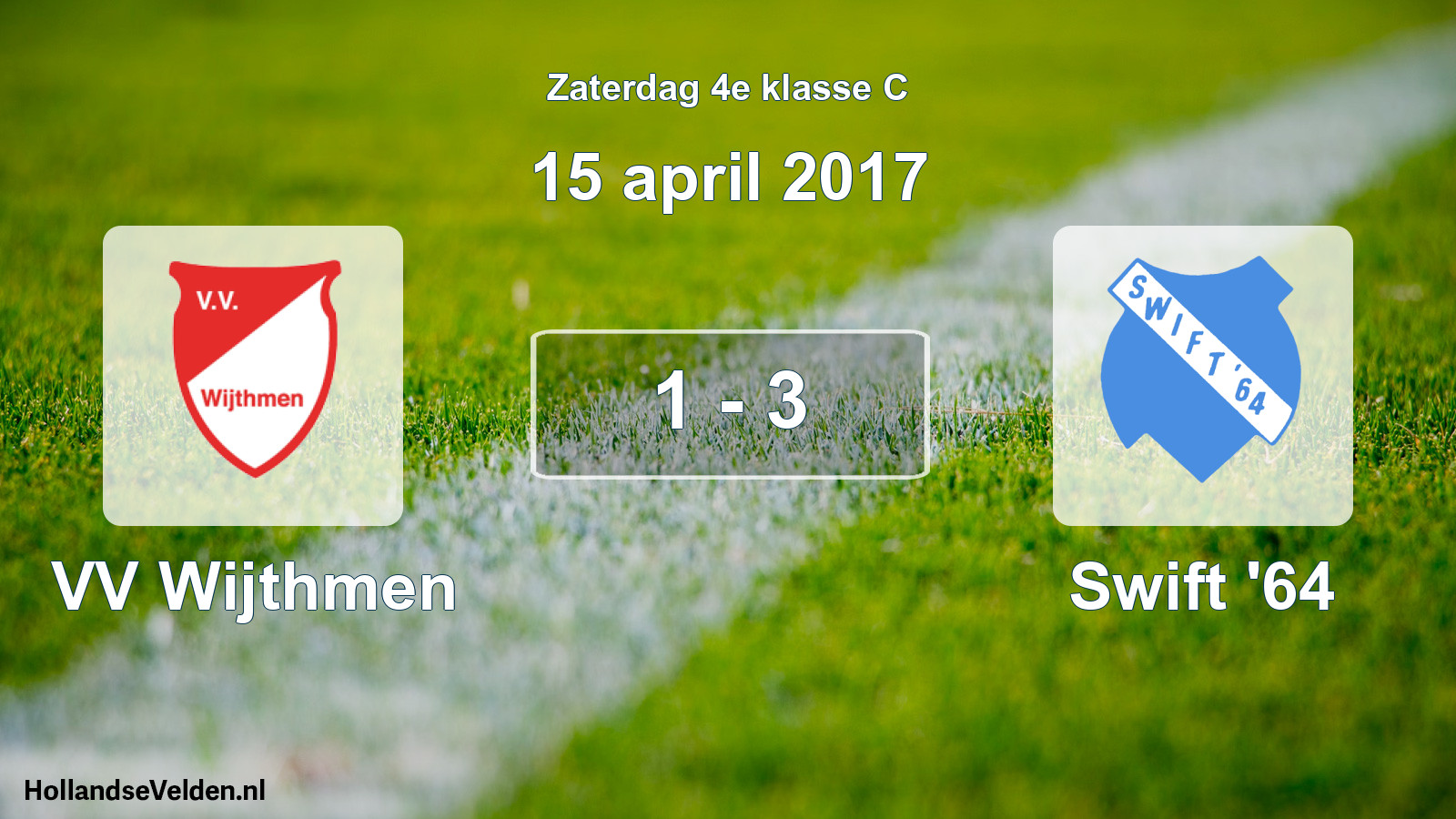 Total number of matches played: VV Wijthmen - Swift '64 1 - 3 (15 April 2017)