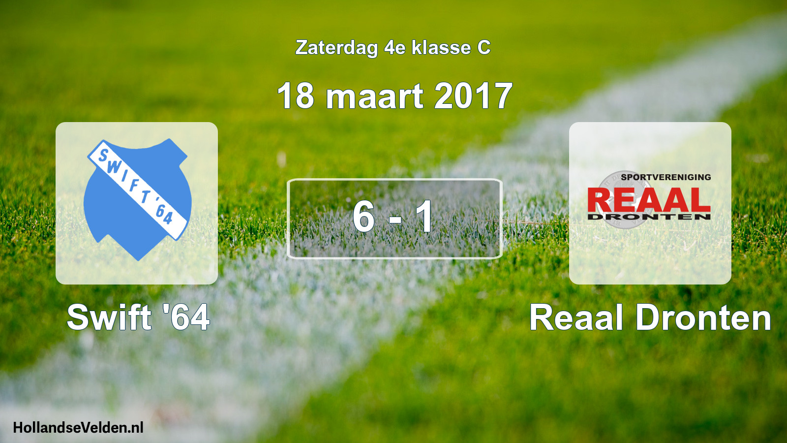 Total number of matches played: Swift '64 - Reaal Dronten 6 - 1 (18 March 2017)