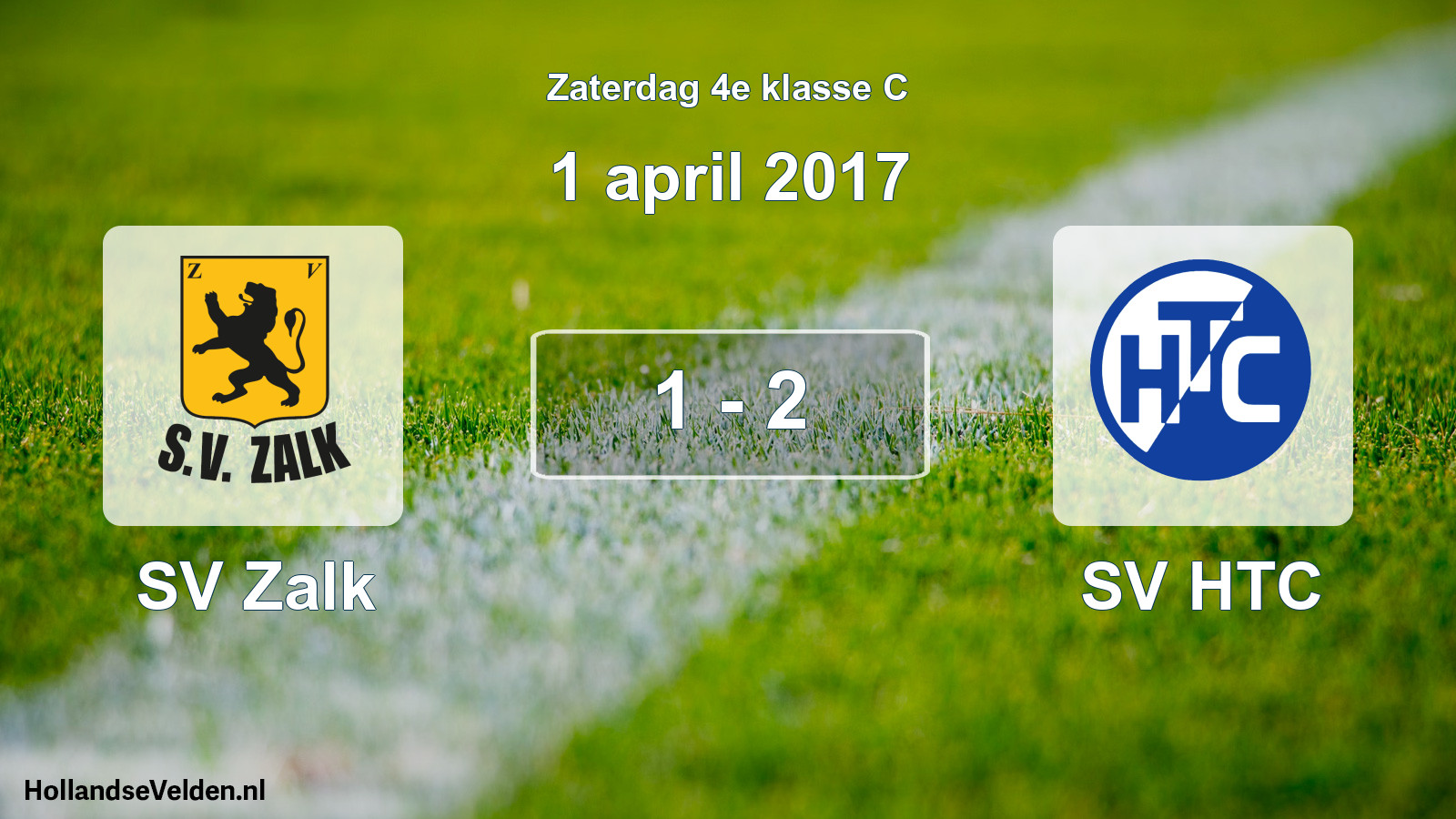 Total number of matches played: SV Zalk - SV HTC 1 - 2 (1 April 2017)