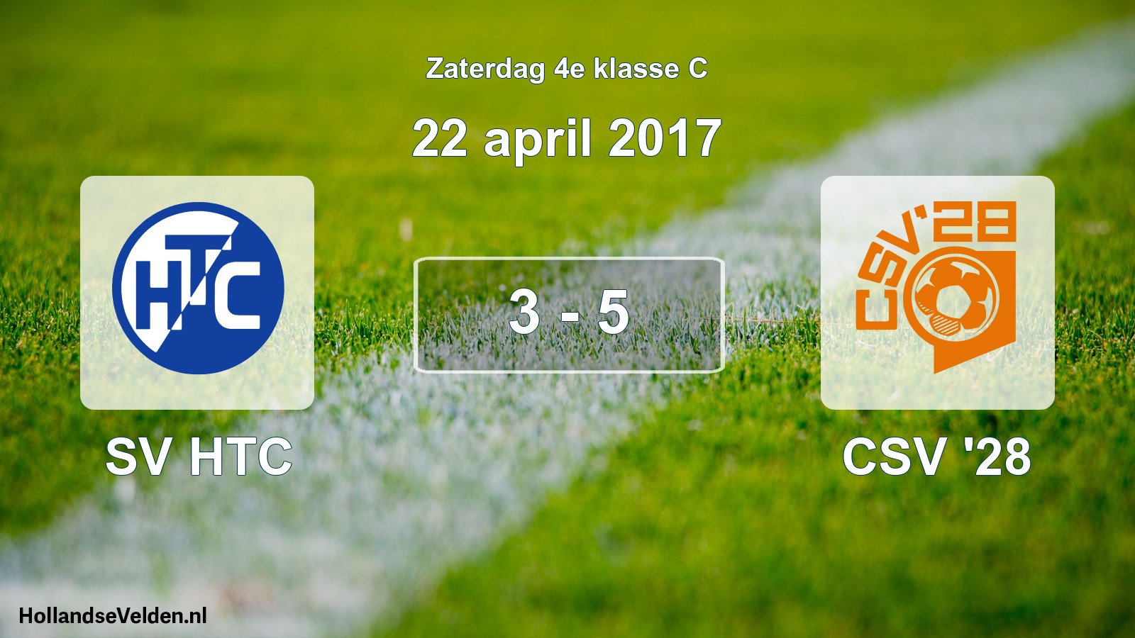 Total number of matches played: SV HTC - CSV '28 3 - 5 (22 April 2017)