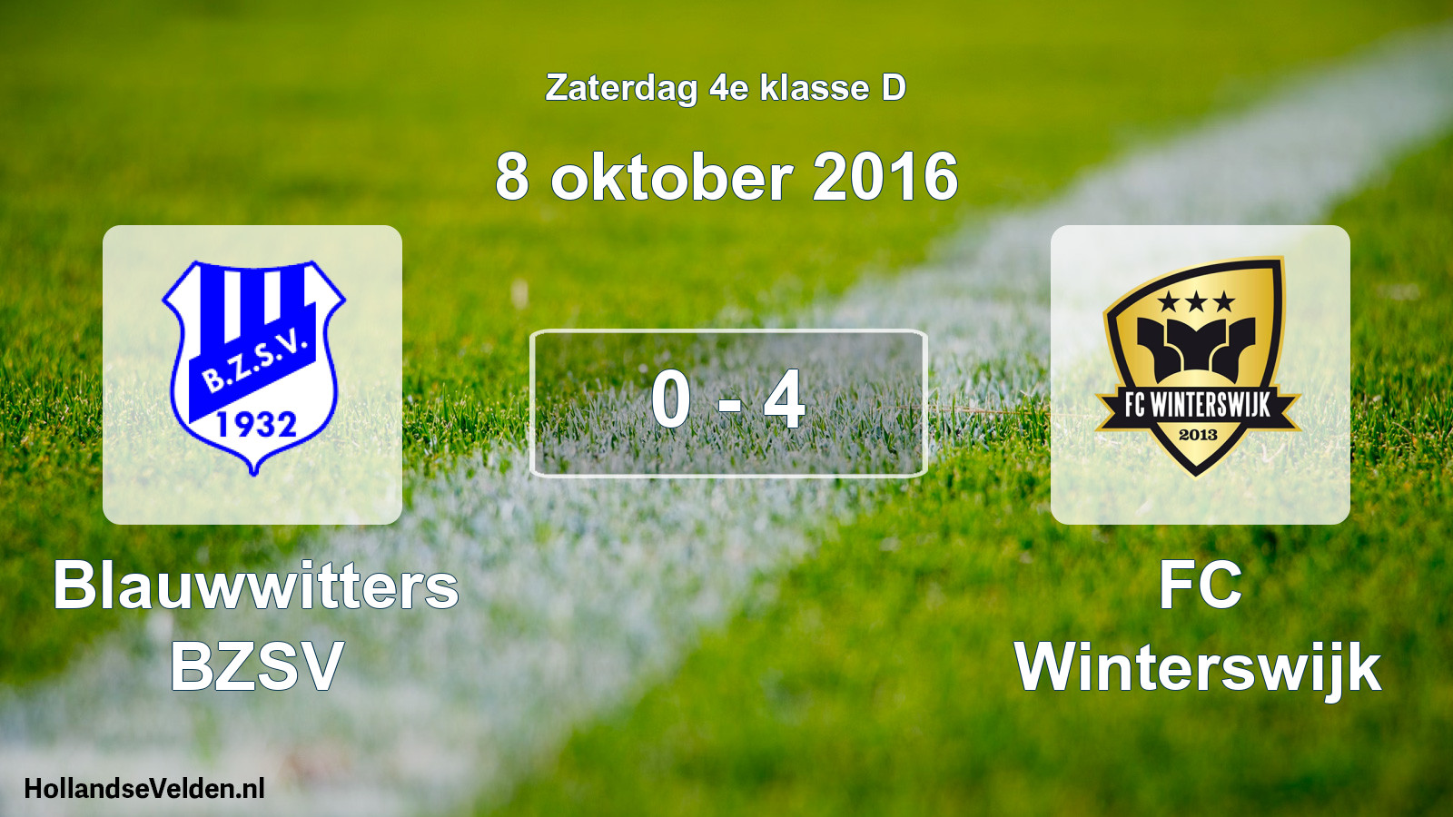 Total number of matches played: Blauwwitters BZSV - FC Winterswijk 0 - 4 (8 October 2016)