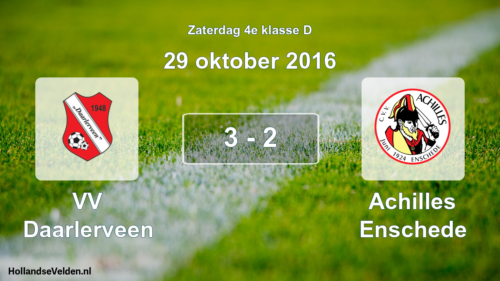 Total number of matches played: VV Daarlerveen - Achilles Enschede 3 - 2 (29 October 2016)