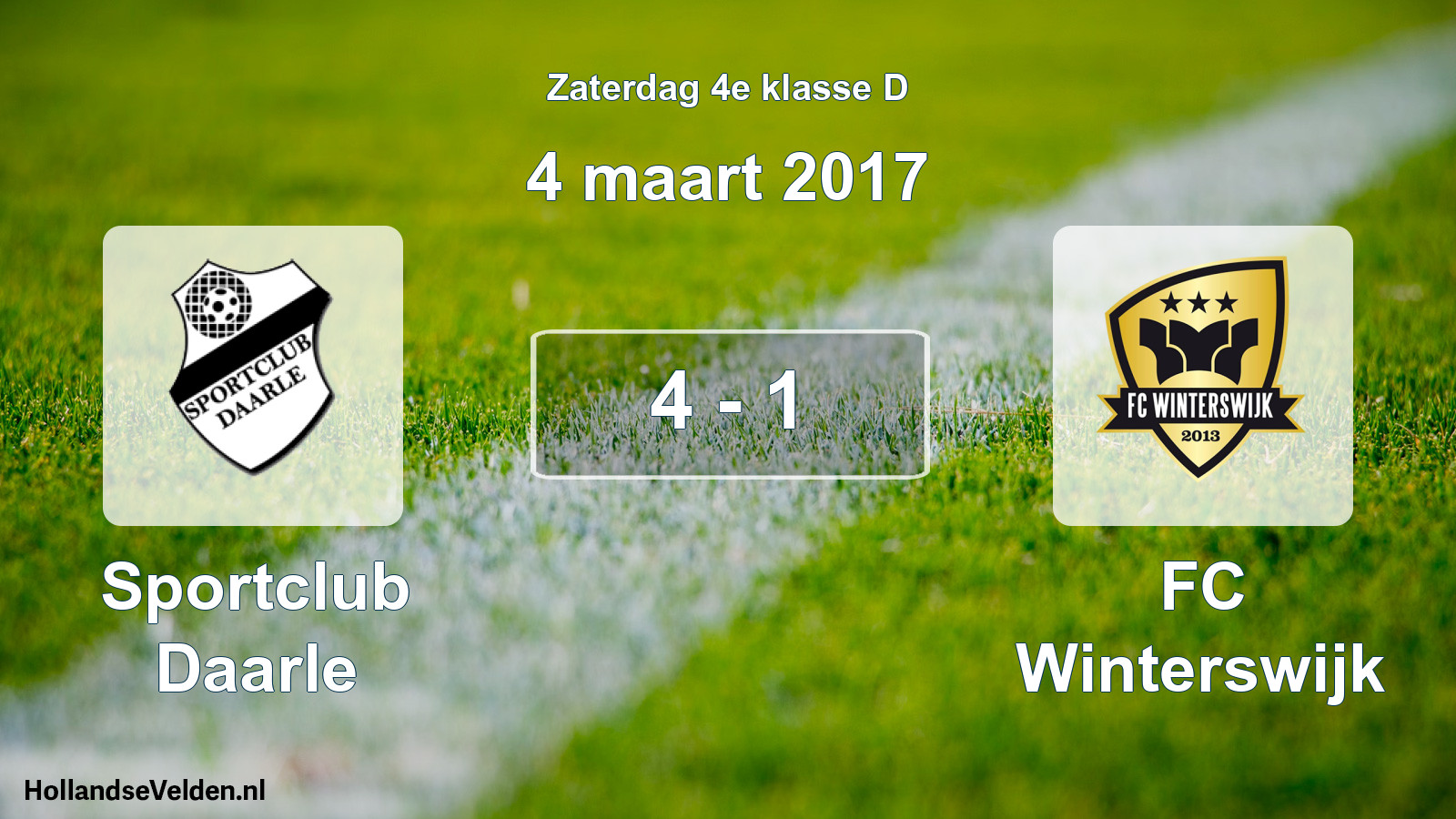 Total number of matches played: Sportclub Daarle - FC Winterswijk 4 - 1 (4 March 2017)