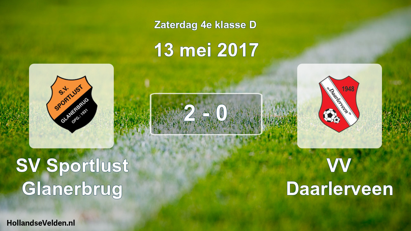 Total number of matches played: SV Sportlust Glanerbrug - VV Daarlerveen 2 - 0 (13 May 2017)