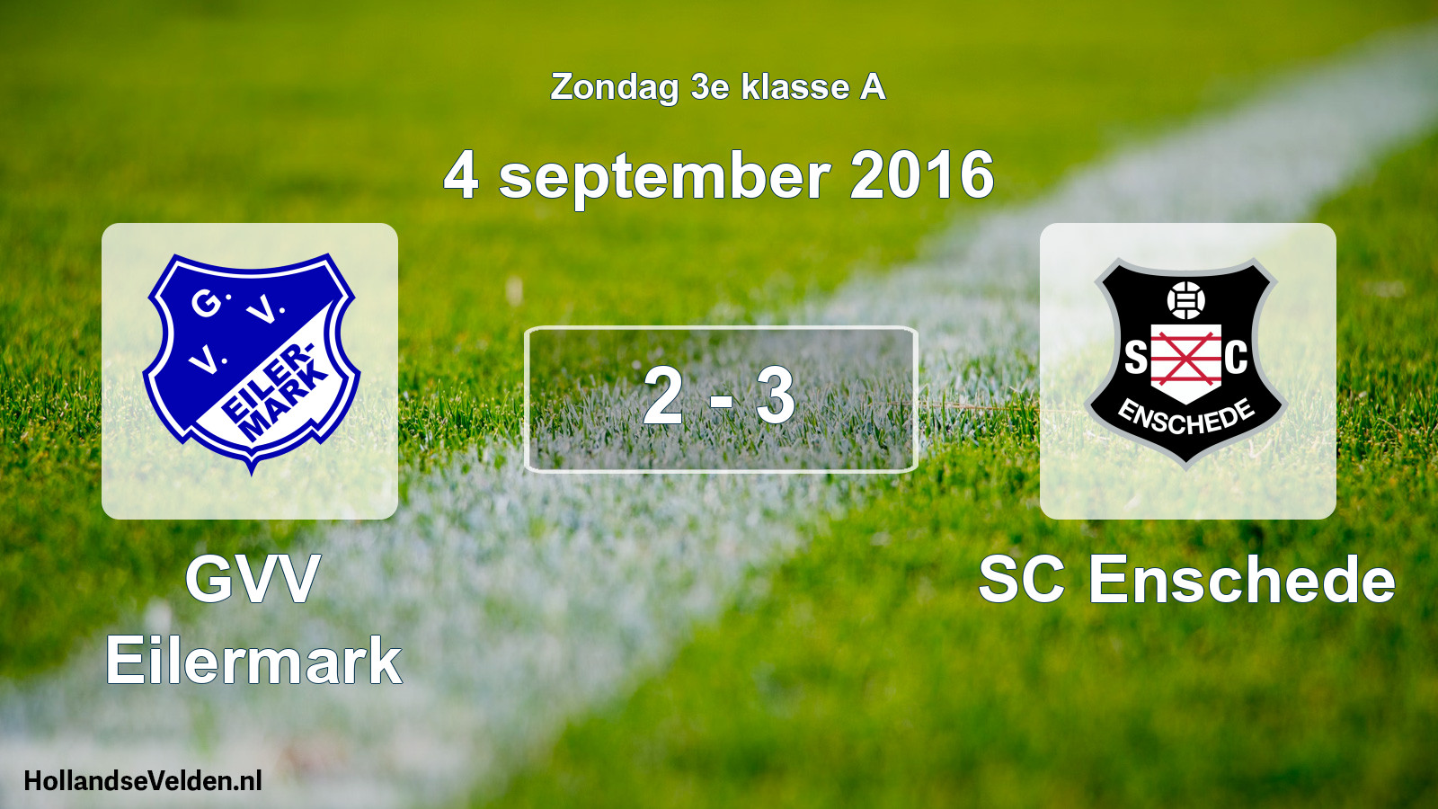 Total number of matches played: GVV Eilermark - SC Enschede 2 - 3 (4 September 2016)
