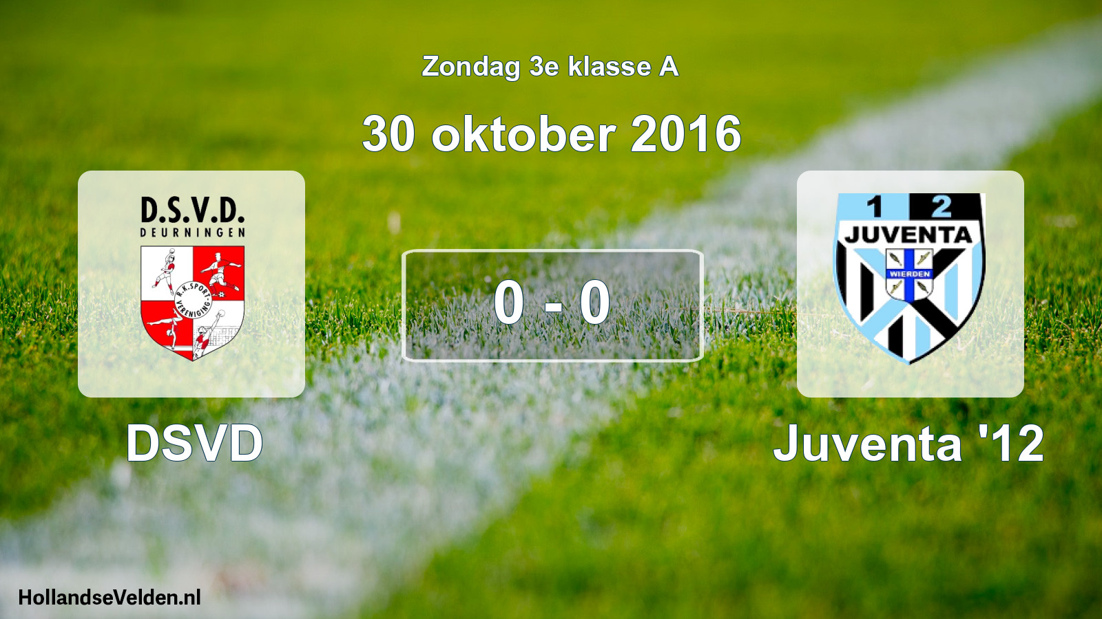 Total number of matches played: DSVD - Juventa '12 0 - 0 (30 October 2016)