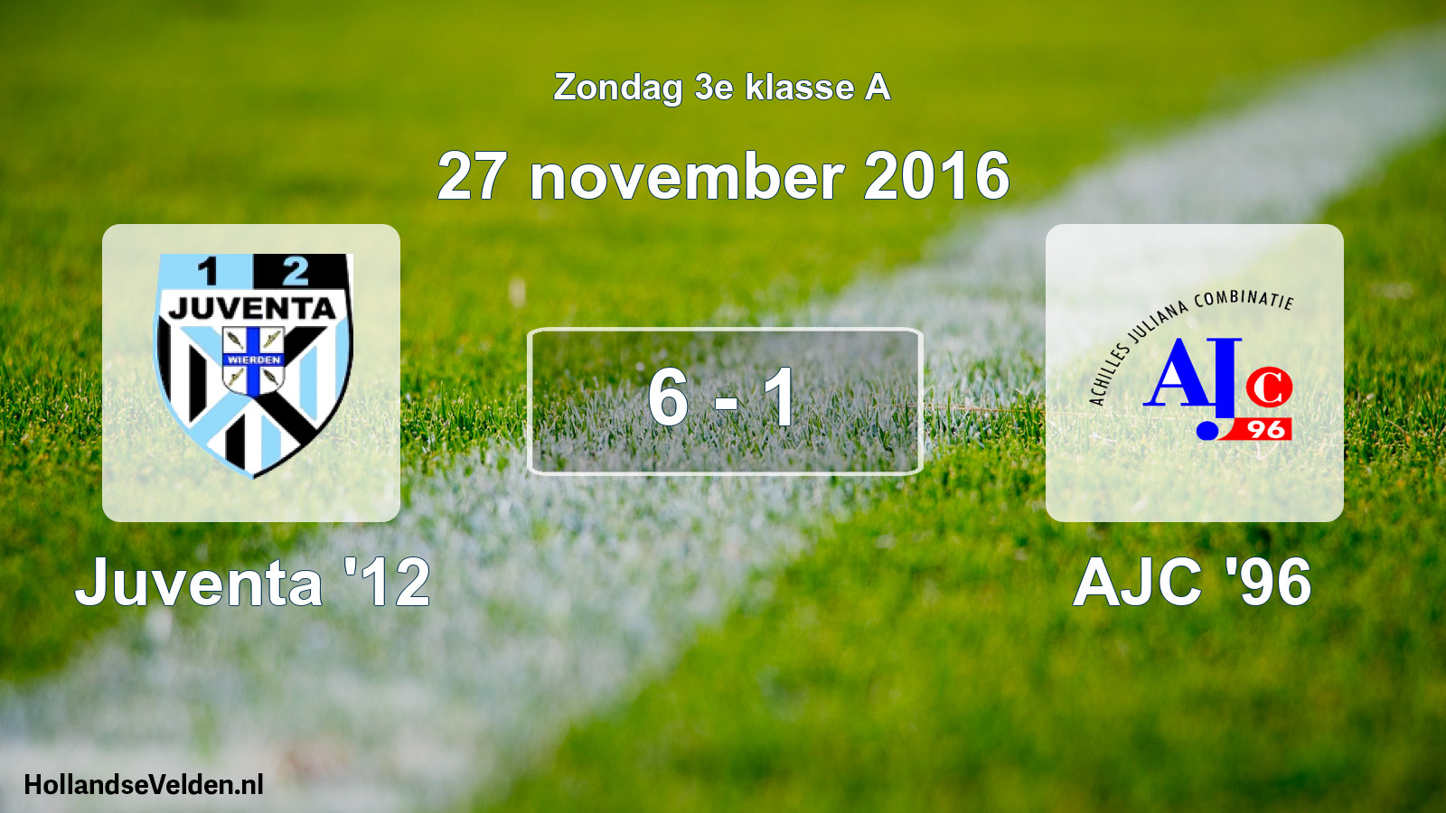 Total number of matches played: Juventa '12 - AJC '96 6 - 1 (27 November 2016)