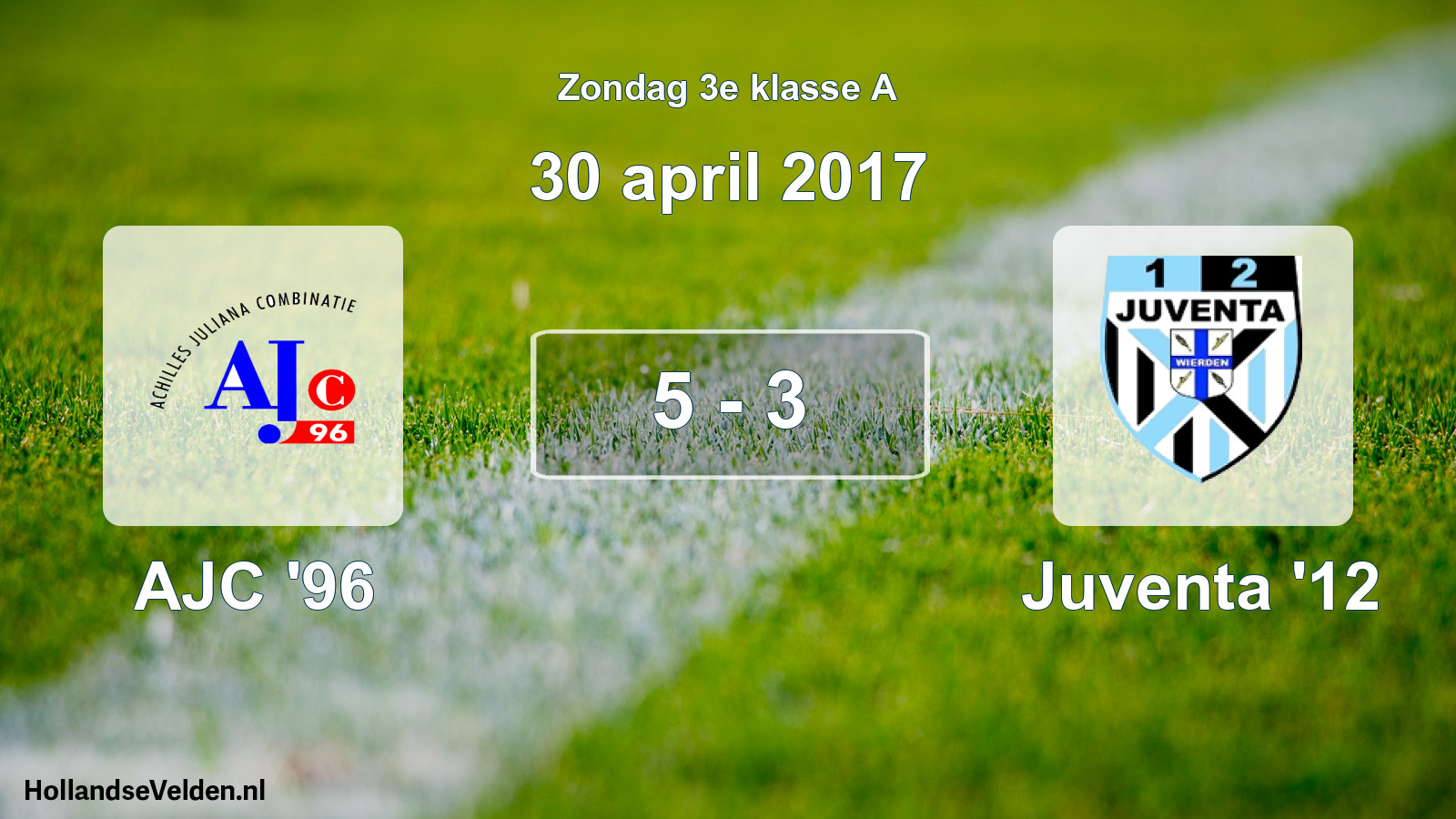 Total number of matches played: AJC '96 - Juventa '12 5 - 3 (30 April 2017)