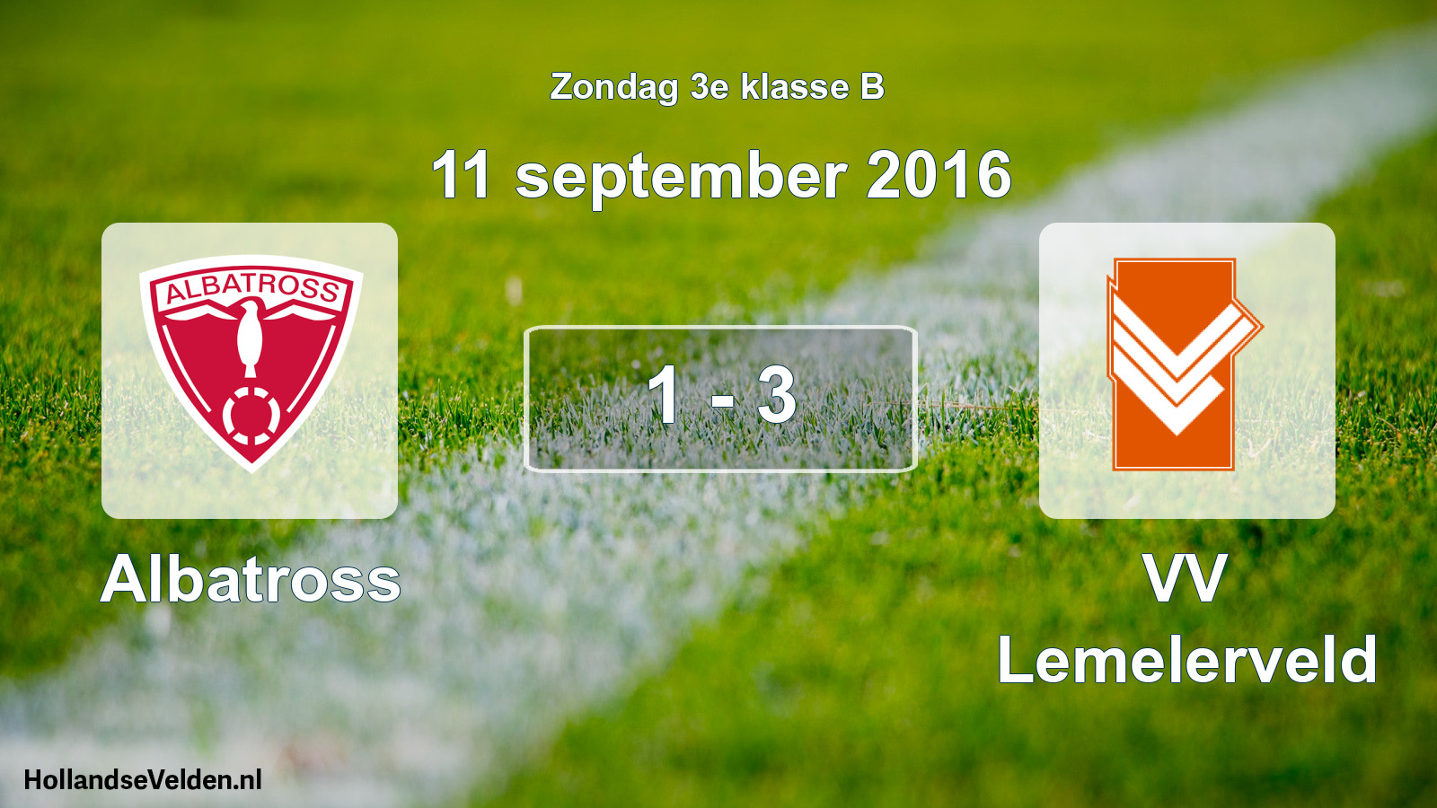 Total number of matches played: Albatross - VV Lemelerveld 1 - 3 (11 September 2016)