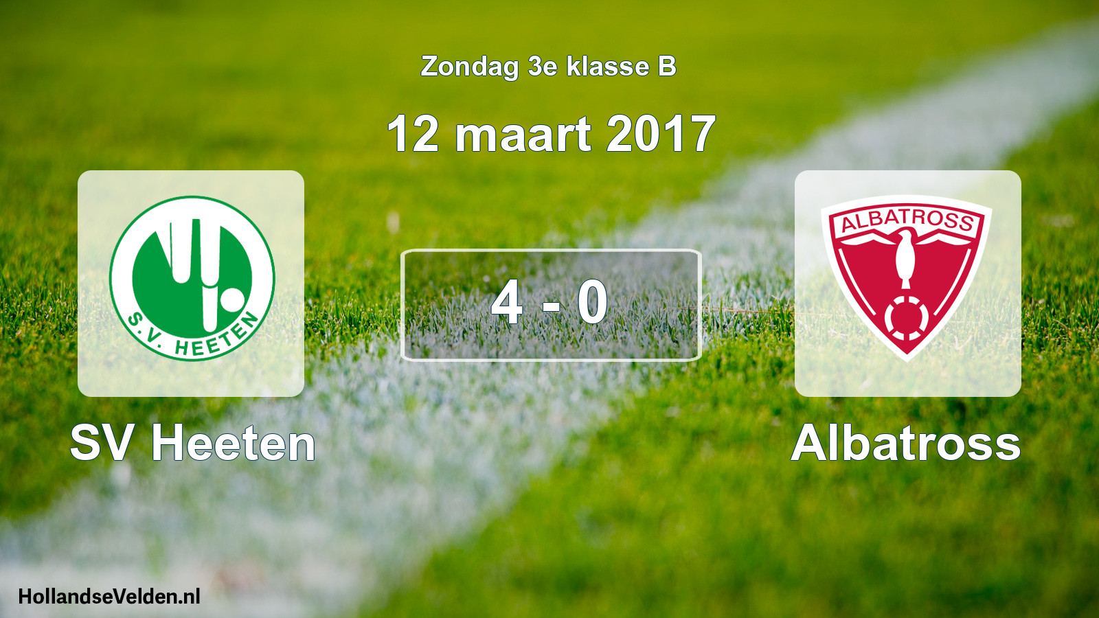 Total number of matches played: SV Heeten - Albatross 4 - 0 (12 March 2017)